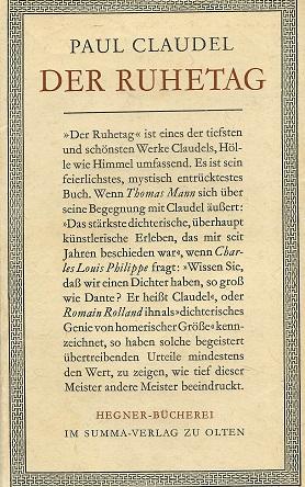 Claudel, Der Ruhetag.